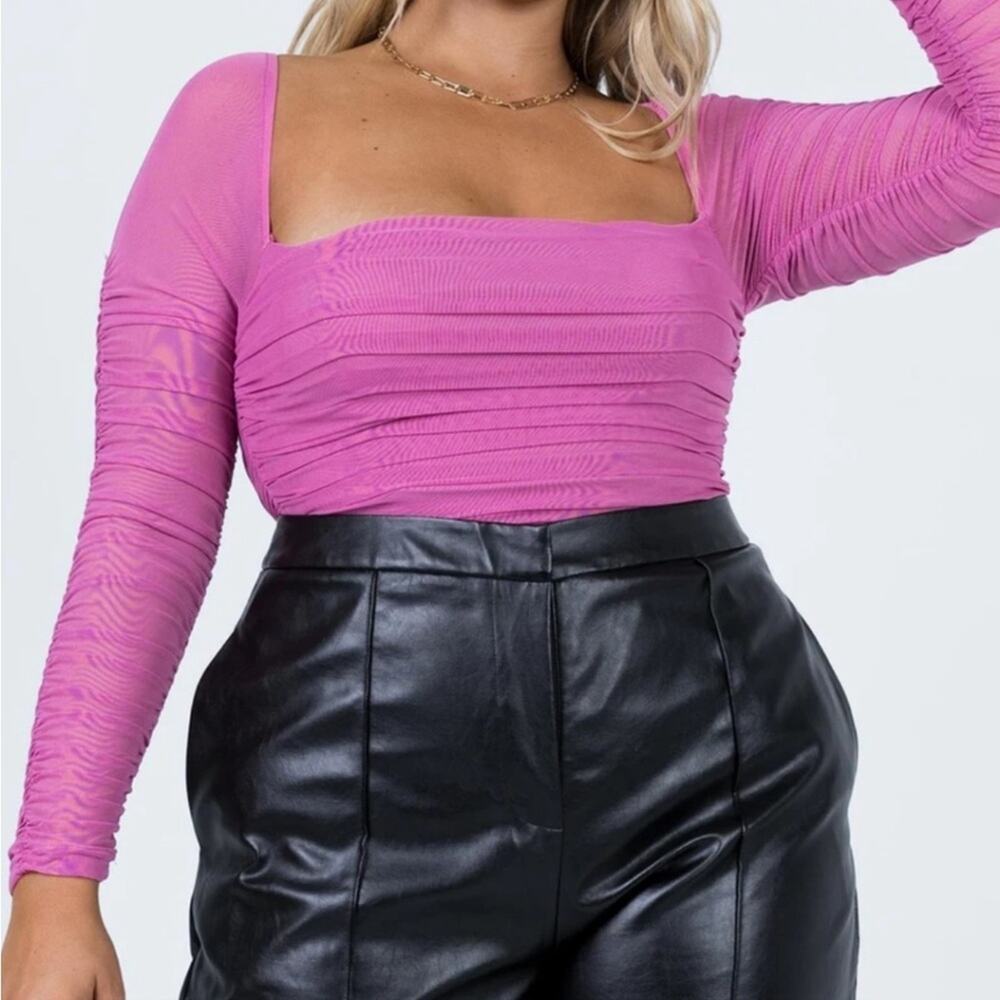 Princess Polly Delaney Ruched Bodysuit 4‎ Pink